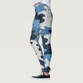 Legging North Carolina Blue & White Heel Camo Printed