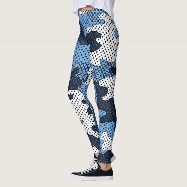 Legging North Carolina  Blue & White Heel Camo Printed  (Esquerda)