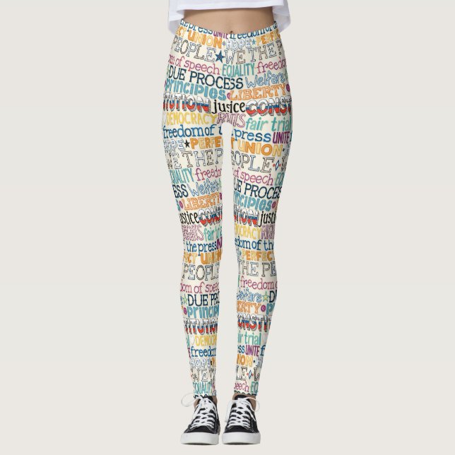 Legging nós, a tipografia pessoas (Frente)