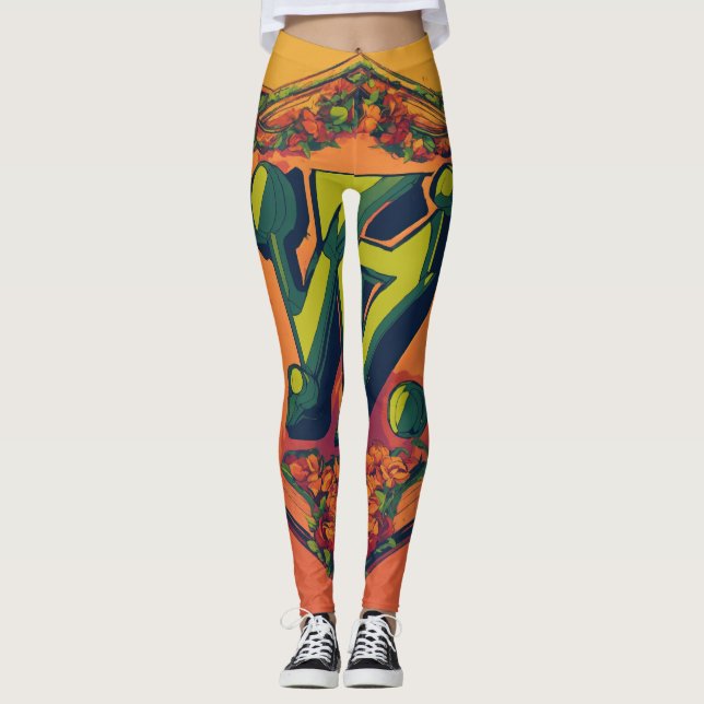 Legging Nostalgia futurística "Bandeja" (Frente)