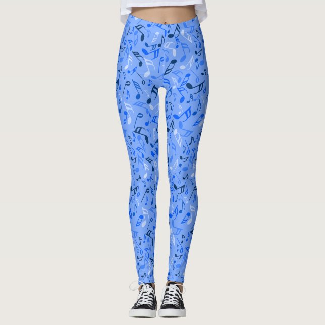 Legging Notas de Música Azul (Frente)