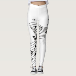 Legging Notas de música em branco