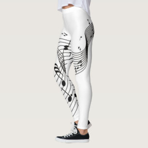 Legging Notas de música em branco