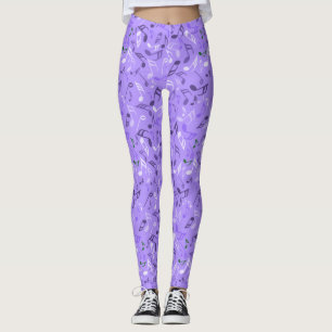 Legging Notas de Música Roxo