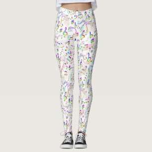 Legging Notas Musicais Coloridas