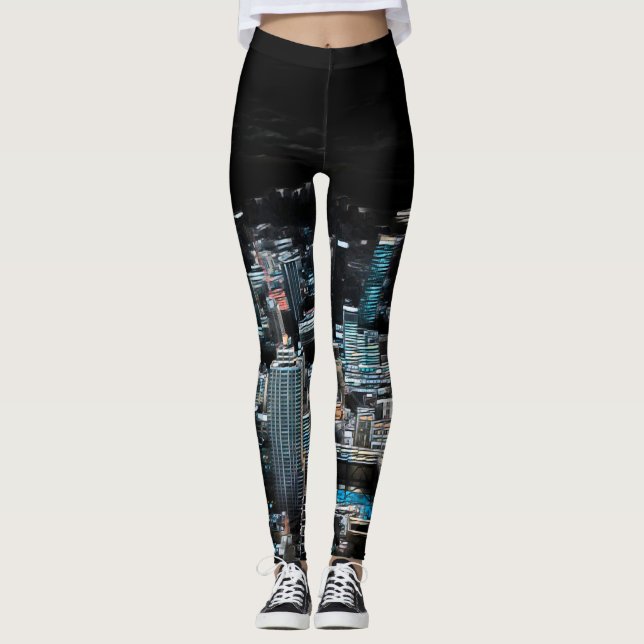 Legging Nova Iorque Blacklight Nights Yoga (Frente)