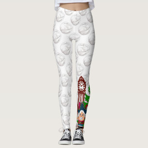 Legging Noz-pirata festiva de Natal