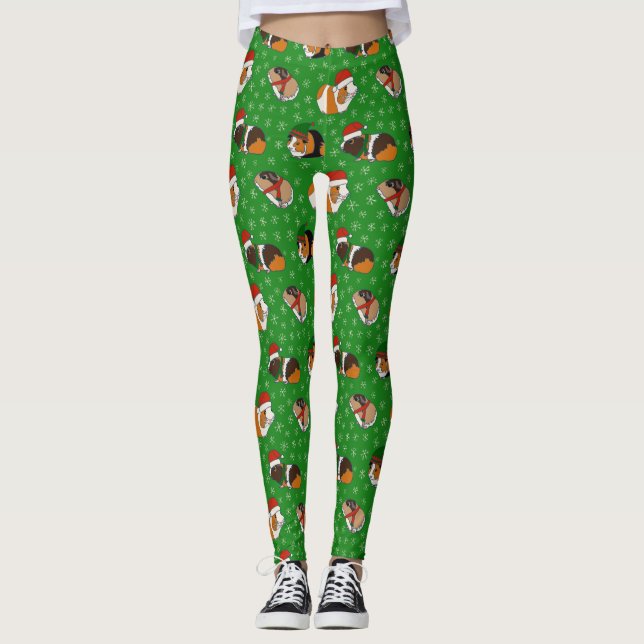 Legging Nozes de Natal de Guiné Festiva (Frente)
