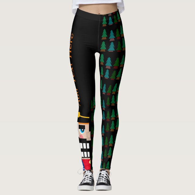 Legging Nozes de Natal Personalizadas na Floresta (Frente)