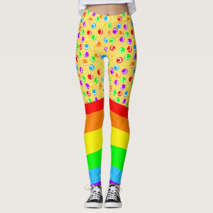 Legging Núcleo de Palhaço e Arco-Íris