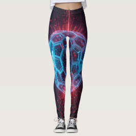 Legging Núcleo Digital: Explosão Futurística na Esfera de 
