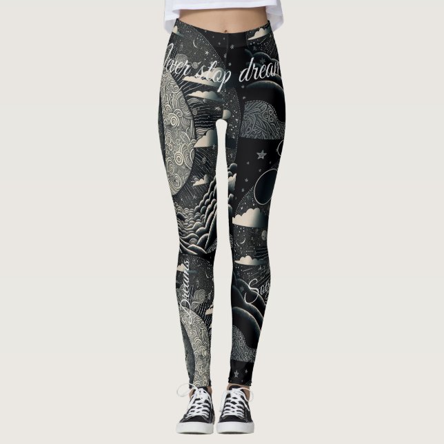 Legging Nunca pare de sonhar, lunas e estrellas (Frente)