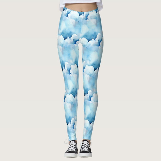 Legging Nuvens de Azul Whimsical (Frente)