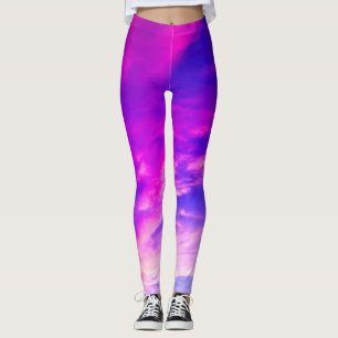 Legging Nuvens Roxas E Azuis