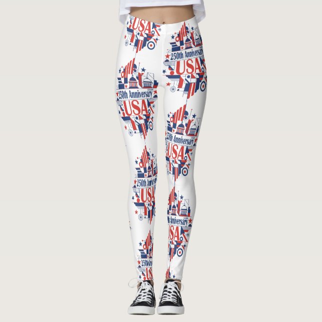 Legging O 250º aniversário da América (Frente)