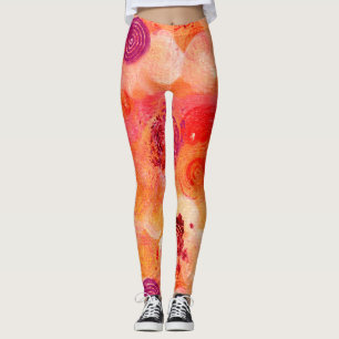 Legging O abstrato pintado espirra e os redemoinhos