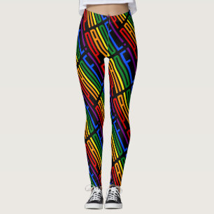 Legging O amor do orgulho de LGBT é bandeira do arco-íri