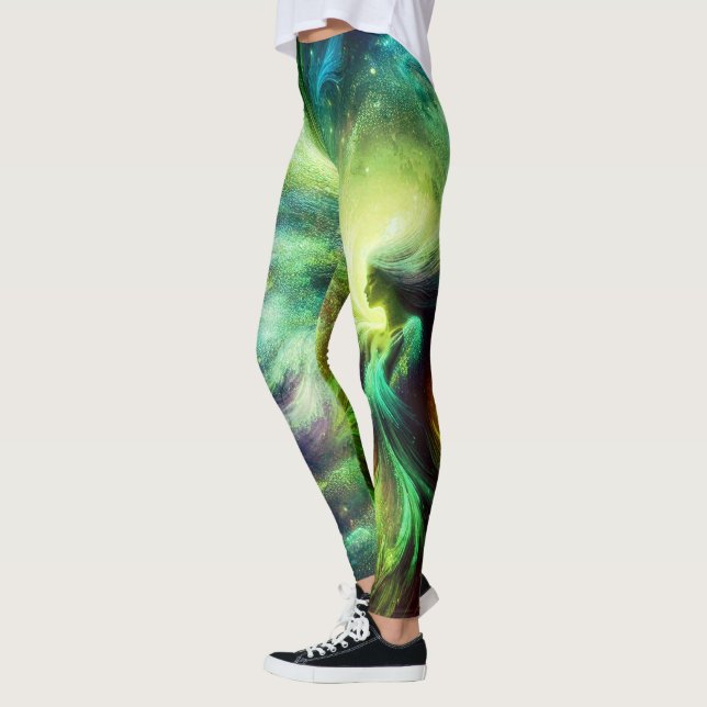 Legging O Ângulo Verde em um Par de Moderno Personalizado (Esquerda)