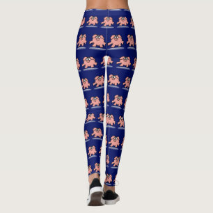 Legging O ano engraçado 2019 do porco dos desenhos