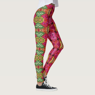 Legging O arco-íris da aguarela colore a mandala