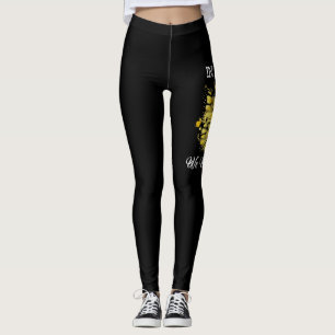 Legging O Arco-Íris Em Setembro Vestimos Cancer Dourado Da