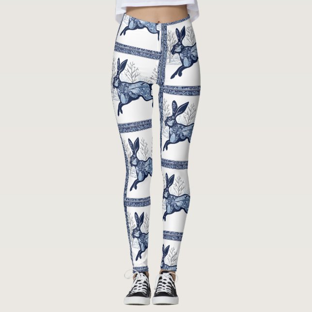 Legging O Assustador Impressionante do Hares Winter (Frente)