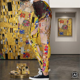 Legging O Beijo de Gustav Klimt, Arte Nova Antiga