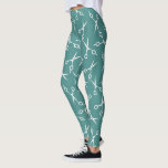 Legging O cabeleireiro Scissor a turquesa moderna do teste<br><div class="desc">O cabeleireiro Scissor caneleiras modernas de turquesa do teste padrão.</div>