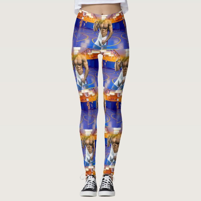 Legging O cara musculoso de SlipperyJoe bulge six-pack aca (Frente)