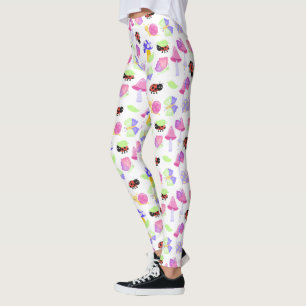 Legging O Charme Encantando Ladybug Mushroom Primavera