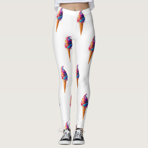 Legging O clássico vibrante cone de sorvete da SlipperyJoe
