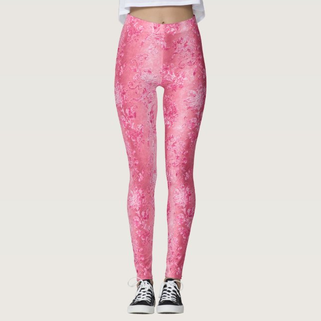 Legging O Design 1 da série velvet rosa (Frente)