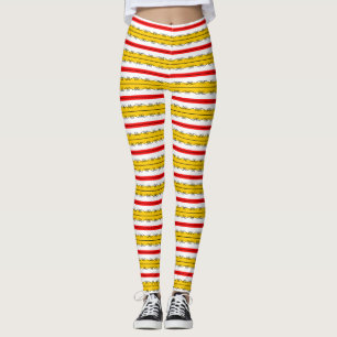 Legging O espanhol listra caneleiras