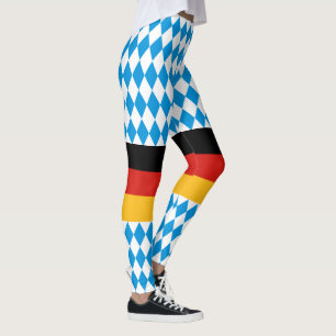 Legging O ESTADO ALEMÃO de bandeira de BAVIERA colore o