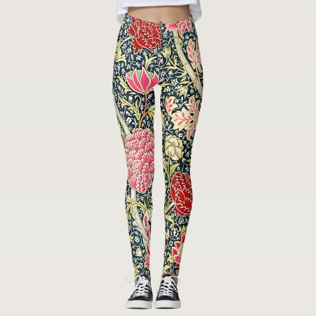 Legging O famoso padrão Cray de William Morris (Frente)