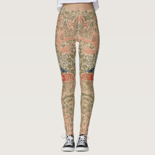 Legging O famoso padrão dos pássaros de William morris