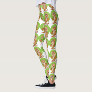 Legging O gato do olho do tigre dos esportes personaliza
