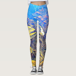 Legging O "Grand Canyon" das mulheres em caneleiras Pastel