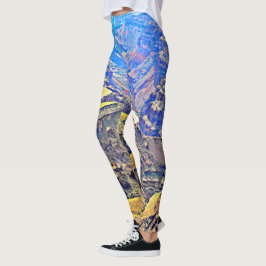 Legging O "Grand Canyon" das mulheres em caneleiras Pastel