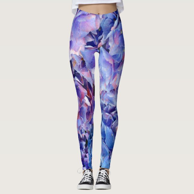 Legging O Hydrangea abstrato floresce o funcionamento das (Frente)