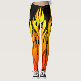 Legging O impressão do fogo projetou caneleiras