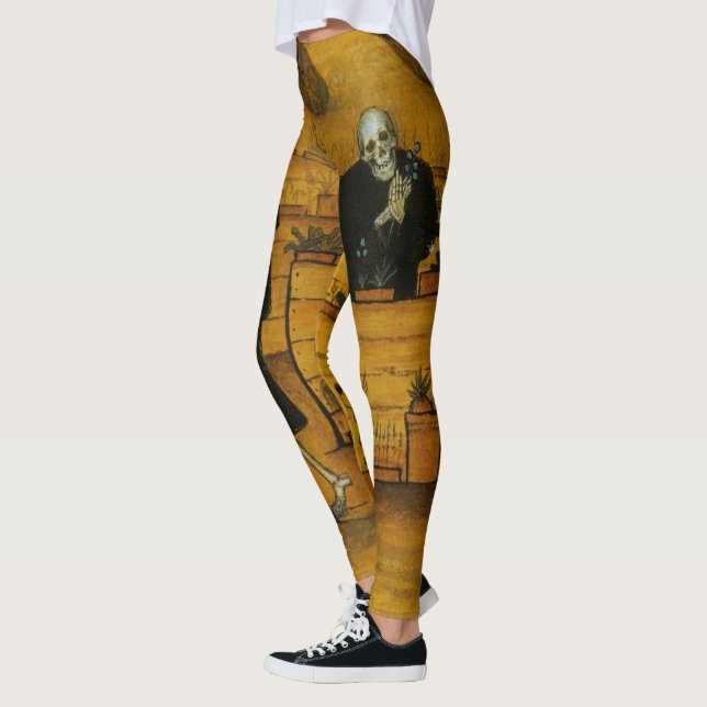 Legging O jardim de Simberg de caneleiras da arte da morte (Esquerda)