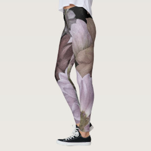 Legging O jardim floral abstrato da dália floresce