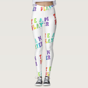 Legging O jogador do time do SlipperyJoe cheio de arco-íri