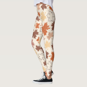 Legging O mapa do outono deixa design de Ação de Graças