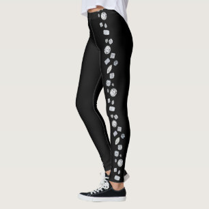 Legging O múltiplo dispersado do diamante dá forma a