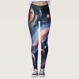 Legging O mundo dos planetas e das estrelas