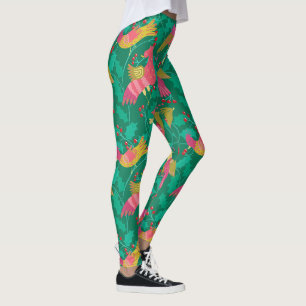 Legging O Natal é para os Pássaros Estampado Maximalista