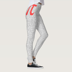 Legging O número vermelho pi é um símbolo constante matemá