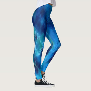 Legging O Oceano Blues - Arte Folclórica Tintos de Boho